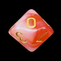 TDSO Duel Red & White With Gold D10 Dice