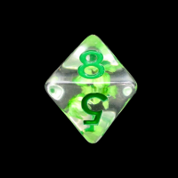TDSO Encapsulated Flower Green D8 Dice