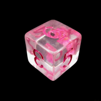 TDSO Encapsulated Flower Pink D6 Dice
