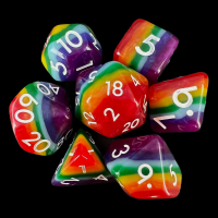 TDSO Layer Pearl Rainbow 7 Dice Polyset