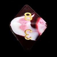 TDSO Marble Red Black & White D8 Dice