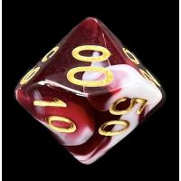 TDSO Marble Red Black & White Percentile Dice