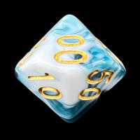 TDSO Marble Teal & White Percentile Dice