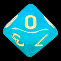 TDSO Moonstone Turquoise D10 Dice
