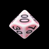 TDSO Opaque Antique Ghostly Red Percentile Dice