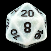 TDSO Opaque Antique Ghostly Teal D20 Dice