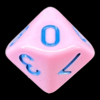 TDSO Pastel Opaque Pink & Blue D10 Dice