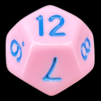 TDSO Pastel Opaque Pink & Blue D12 Dice