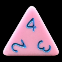 TDSO Pastel Opaque Pink & Blue D4 Dice
