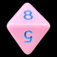 TDSO Pastel Opaque Pink & Blue D8 Dice