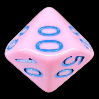 TDSO Pastel Opaque Pink & Blue Percentile Dice