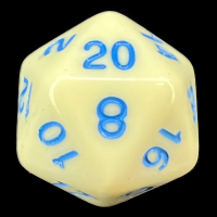 TDSO Pastel Opaque Yellow & Blue D20 Dice