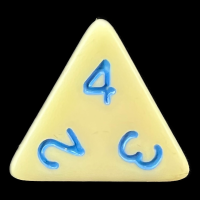 TDSO Pastel Opaque Yellow & Blue D4 Dice