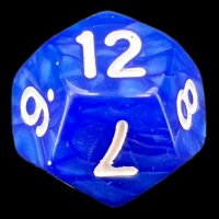 TDSO Pearl Blue & White D12 Dice