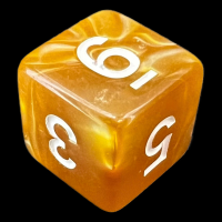 TDSO Pearl Golden & White D6 Dice