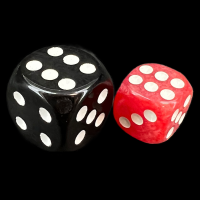 TDSO Pearl Red & White 12mm D6 Spot Dice