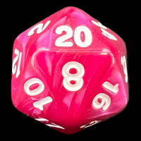 TDSO Pearl Rose & White D20 Dice