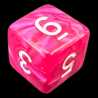 TDSO Pearl Rose & White D6 Dice