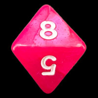 TDSO Pearl Rose & White D8 Dice