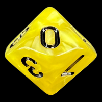 TDSO Pearl Yellow & Black D10 Dice