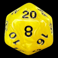 TDSO Pearl Yellow & Black D20 Dice