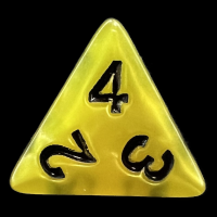 TDSO Pearl Yellow & Black D4 Dice