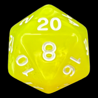 TDSO Pearl Yellow & White D20 Dice
