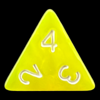 TDSO Pearl Yellow & White D4 Dice