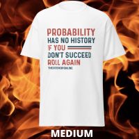 SPECIAL OFFER TDSO Gamer T-Shirt &#039;Probability has no history&#039; WHITE MEDIUM 33% OFF