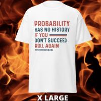 SPECIAL OFFER TDSO Gamer T-Shirt &#039;Probability has no history&#039; WHITE X LARGE 33% OFF