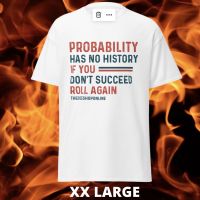 SPECIAL OFFER TDSO Gamer T-Shirt &#039;Probability has no history&#039; WHITE XX LARGE 33% OFF