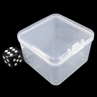 TDSO Flat Plastic Dice Storage Box - Small Square - Holds Approx 10 Dice