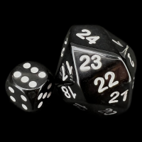 The Dice Lab Opaque Black Spindown  / Countdown 42mm D24 Dice