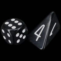 The Dice Lab Opaque Black Wedge Shaped Skew D4 Dice