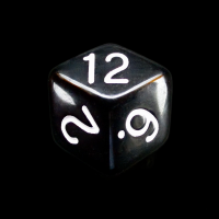 The Dice Lab Opaque Black Rhombic D12 Dice