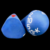 The Dice Lab Opaque Blue Roll A Card - Playing Card Dice