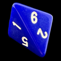 The Dice Lab Opaque Blue with White Pyramid D6 Dice