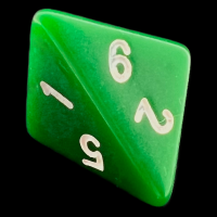 The Dice Lab Opaque Green with White Pyramid D6 Dice