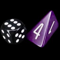 The Dice Lab Opaque Purple Wedge Shaped Skew D4 Dice