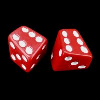The Dice Lab Opaque Red Skew 2 x D6 Spot Dice