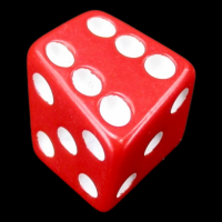 The Dice Lab Opaque Red Skew D6 Spot Dice