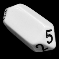 The Dice Lab Opaque White with Black D5 Dice