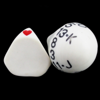 The Dice Lab Opaque White Roll A Card - Playing Card Dice