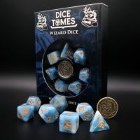 Dice Tomes Wizard 7 Dice Polyset + Coin 