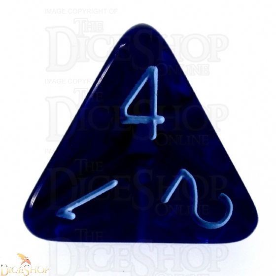4-Sided Translucent Dice (d4) - Blue