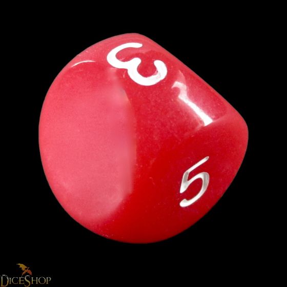 Impact Opaque Red & White D5 Dice