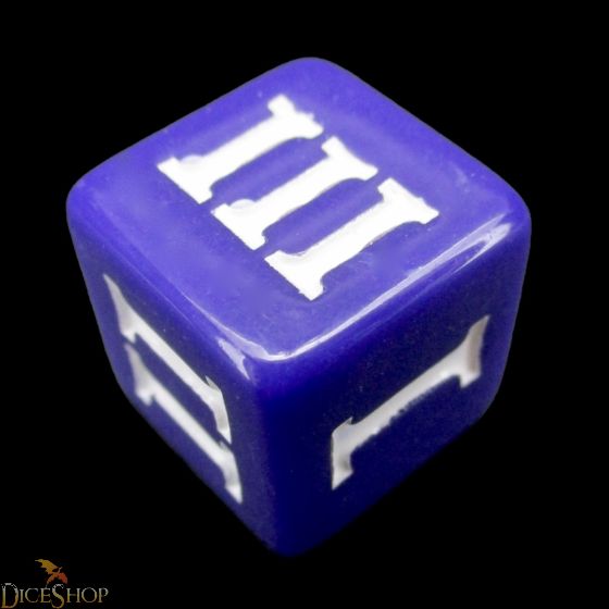 impact-opaque-purple-white-roman-numeral-d3-dice