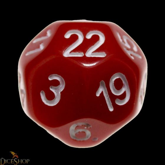 Impact Opaque Red & White D22 Dice