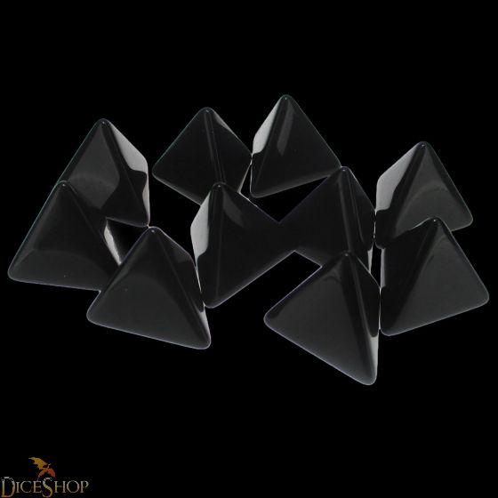 4-Sided Opaque Dice (d4) - Black