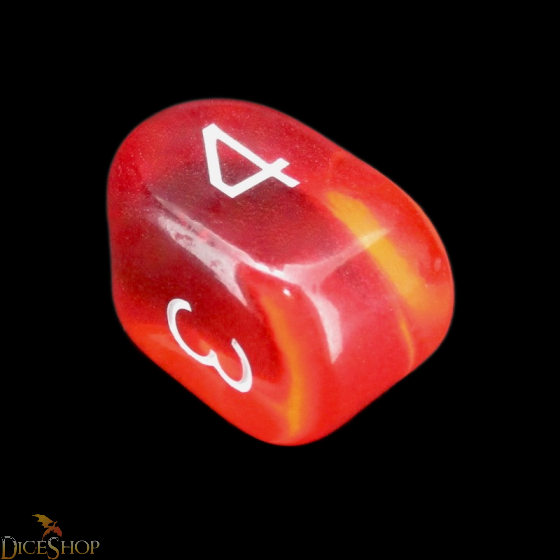 TheDiceShopOnline on X: Opaque Red & White Arch D4 Dice